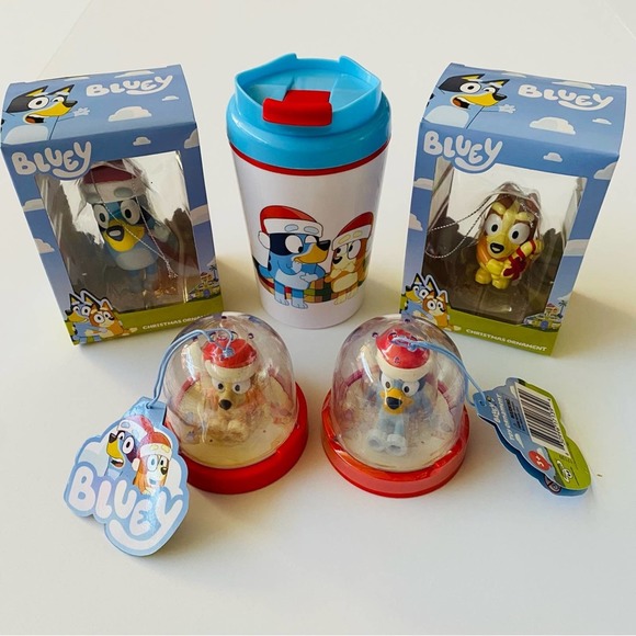 Bluey Other - Bluey | Christmas Bundle Bingo Bluey Ornaments Santa Hat Figures Tumbler…